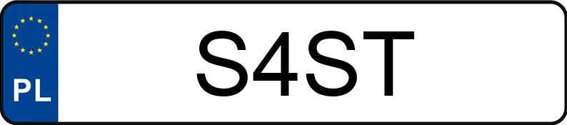 Numer rejestracyjny S4ST posiada AUDI A3 Numer rejestracyjny S4ST posiada AUDI A3