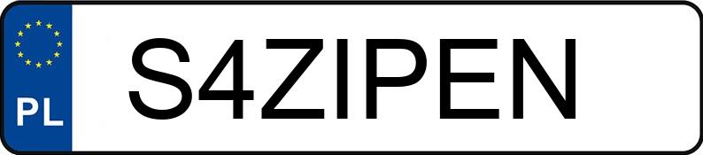 Numer rejestracyjny S4ZIPEN posiada AUDI A4 Numer rejestracyjny S4ZIPEN posiada AUDI A4