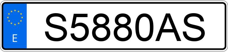 Numer rejestracyjny S5880AS posiada BMW SERIE 5