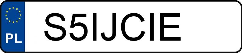 Numer rejestracyjny S5IJCIE posiada AUDI S5