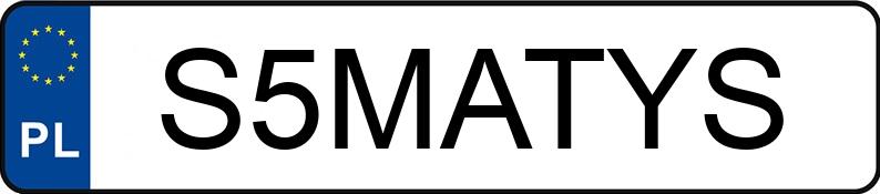 Numer rejestracyjny S5MATYS posiada BMW 530 Diesel MR`03 E3 E60 530 Diesel MR`03 E3 E60