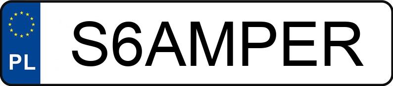 Numer rejestracyjny S6AMPER posiada AUDI ALLROAD