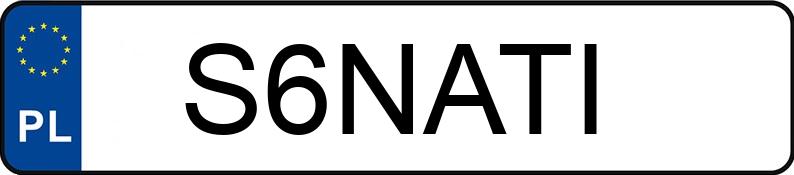 Numer rejestracyjny S6NATI posiada AUDI A1