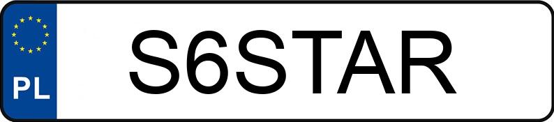 Numer rejestracyjny S6STAR posiada TOYOTA TOYOTA YARIS CROSS