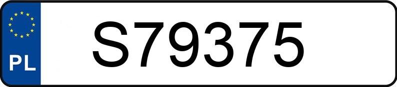 Numer rejestracyjny S79375 posiada ALFA ROMEO GT