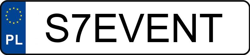 Numer rejestracyjny S7EVENT posiada BMW 740 Diesel MR`23 E6d/e G70 xDrive Steptronic