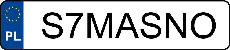 Numer rejestracyjny S7MASNO posiada BMW 730D