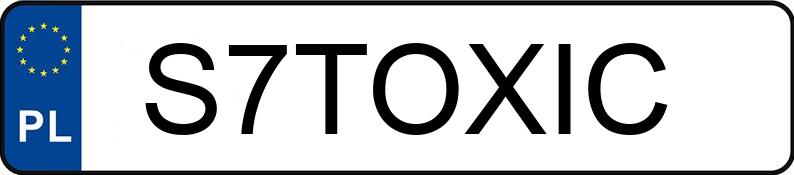 Numer rejestracyjny S7TOXIC posiada BMW 320