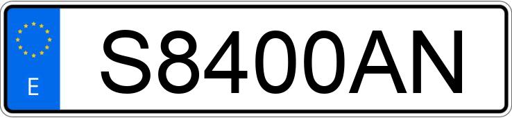 Numer rejestracyjny S8400AN posiada CITROEN XSARA