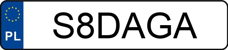 Numer rejestracyjny S8DAGA posiada BMW M 5 4.4 MR`21 E6d F90 M Steptronic