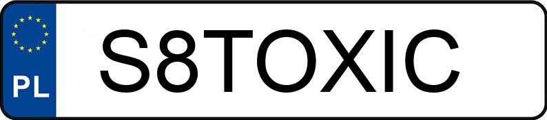 Numer rejestracyjny S8TOXIC posiada BMW 525 Diesel DPF MR`10 E5 F10 xDrive Steptronic