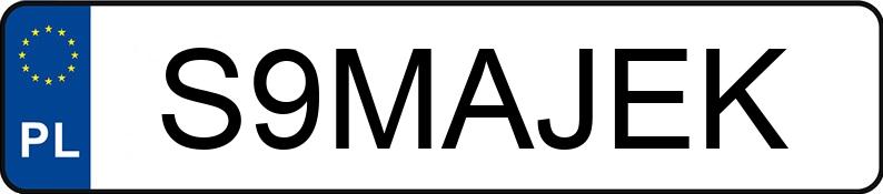 Numer rejestracyjny S9MAJEK posiada YAMAHA Naked Bike od 600 ccm MT-09 SP