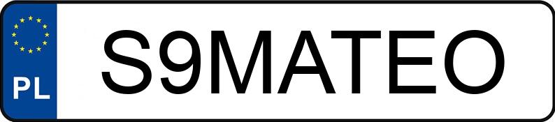 Numer rejestracyjny S9MATEO posiada BMW M 3 3.0 MR`14 E5 F80 M 3 3.0 MR`14 E5 F80