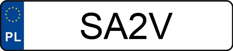 Numer rejestracyjny SA 2V posiada MERCEDES-BENZ SL 500 - SA2V