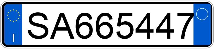 Numer rejestracyjny SA665447 posiada  