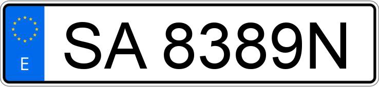 Numer rejestracyjny SA8389N posiada OPEL VECTRA