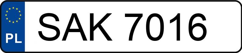 Numer rejestracyjny SAK 7016 posiada IFA W50 10.6t W50L - SAK7016