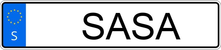 Numer rejestracyjny SASA posiada  