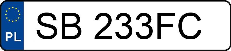 Numer rejestracyjny SB 233FC posiada AUDI A3 - SB233FC