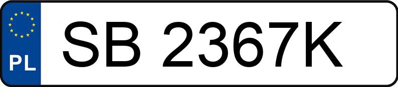 Numer rejestracyjny SB 2367K posiada SEAT TOLEDO 1.9 TDI - SB2367K Numer rejestracyjny SB 2367K posiada SEAT TOLEDO 1.9 TDI - SB2367K