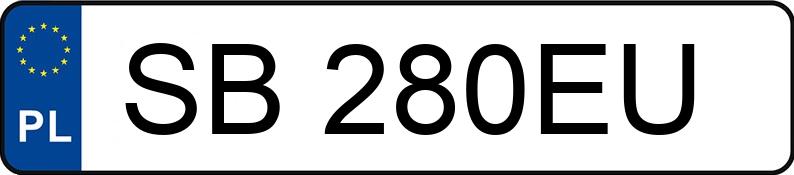 Numer rejestracyjny SB 280EU posiada AUDI 80 - SB280EU Numer rejestracyjny SB 280EU posiada AUDI 80 - SB280EU