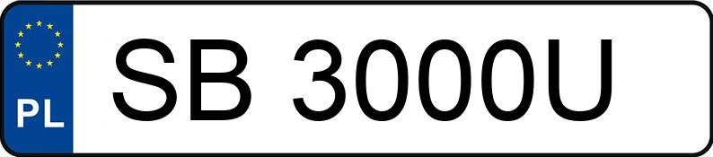 Numer rejestracyjny SB 3000U posiada BMW 530D XDRIVE - SB3000U Numer rejestracyjny SB 3000U posiada BMW 530D XDRIVE - SB3000U
