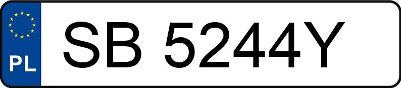 Numer rejestracyjny SB 5244Y posiada FIAT Bravo 1.6 16V Kat. SX - SB5244Y