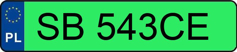 Numer rejestracyjny SB 543CE posiada MERCEDES-BENZ  - SB543CE
