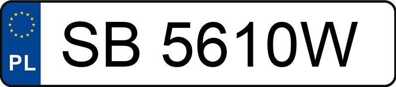 Numer rejestracyjny SB 5610W posiada AUDI A6 - SB5610W Numer rejestracyjny SB 5610W posiada AUDI A6 - SB5610W