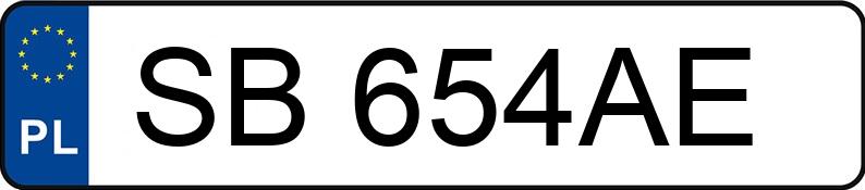 Numer rejestracyjny SB 654AE posiada MAZDA 626 - SB654AE