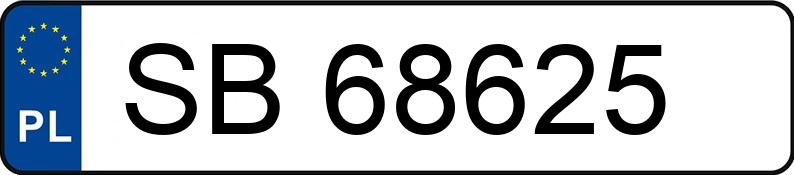 Il numero di registrazione SB 68625 ha TOYOTA Camry MR`01 E3 Aut. - SB68625