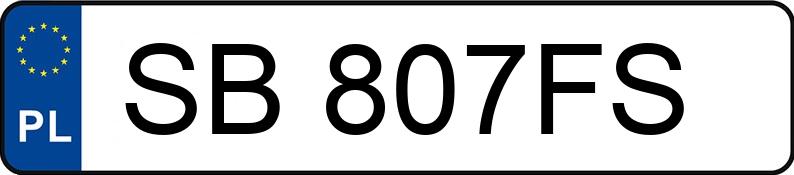 Numer rejestracyjny SB 807FS posiada VOLKSWAGEN GOLF - SB807FS