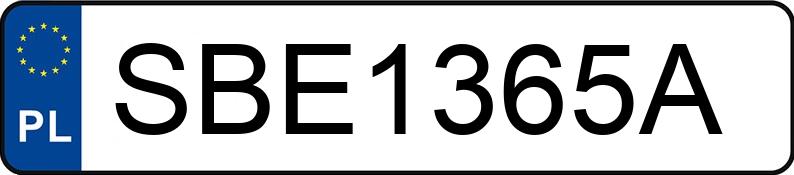 Numer rejestracyjny SBE 1365A posiada RENAULT MEGANE - SBE1365A