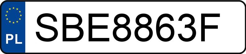 Numer rejestracyjny SBE 8863F posiada SKODA SUPERB - SBE8863F