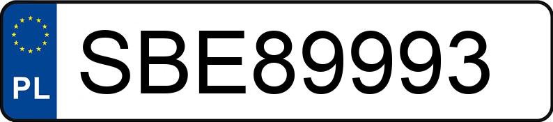 Numer rejestracyjny SBE 89993 posiada FIAT CROMA - SBE89993