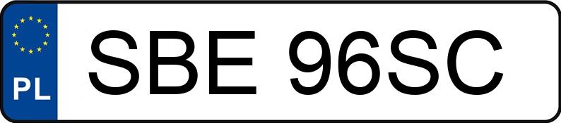 Numer rejestracyjny SBE 96SC posiada AUDI 100 1.8 Kat. MR`88 44 100 1.8 Kat. MR`88 44 - SBE96SC