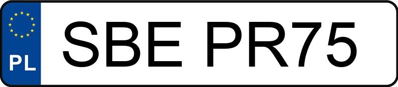 Numer rejestracyjny SBE PR75 posiada MINI [BMW] Mini 1.6 MR`01 E3 One - SBEPR75