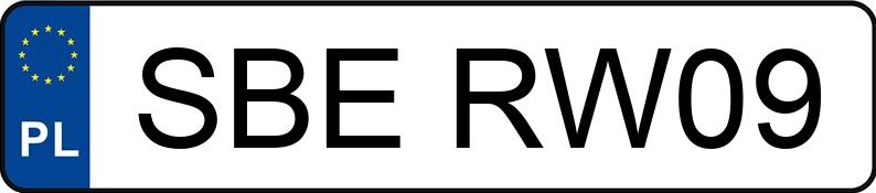 Numer rejestracyjny SBE RW09 posiada OPEL VECTRA - SBERW09 Numer rejestracyjny SBE RW09 posiada OPEL VECTRA - SBERW09