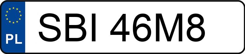 Numer rejestracyjny SBI 46M8 posiada BMW 316 - SBI46M8