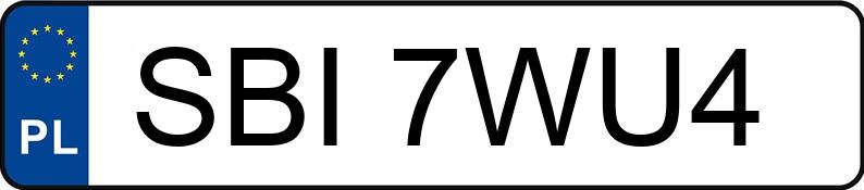 Numer rejestracyjny SBI 7WU4 posiada VOLKSWAGEN GOLF - SBI7WU4