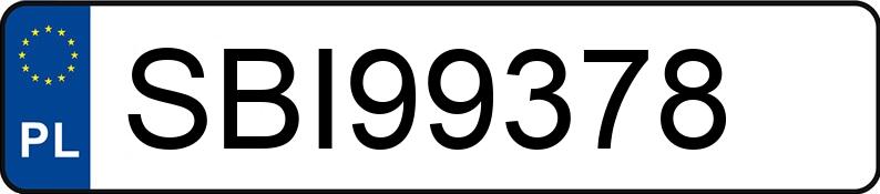 Numer rejestracyjny SBI 99378 posiada FIAT PUNTO - SBI99378
