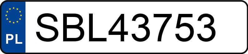 Numer rejestracyjny SBL 43753 posiada OPEL MERIVA - SBL43753
