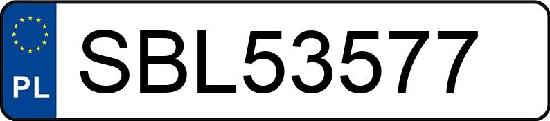 Numer rejestracyjny SBL53577 posiada MAN 18.285 LE-B E3 18.0t LLC