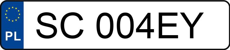 Numer rejestracyjny SC 004EY posiada VOLVO XC60 - SC004EY