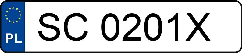 Numer rejestracyjny SC 0201X posiada AUDI A3 - SC0201X