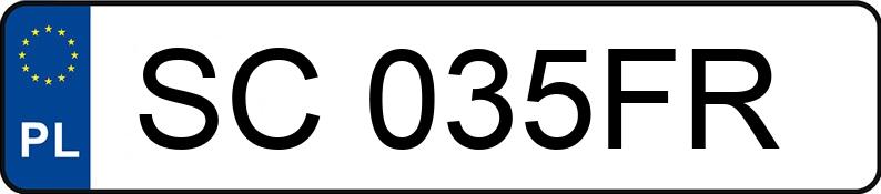 Numer rejestracyjny SC 035FR posiada MG MG3 MR`24 E6 Standard - SC035FR