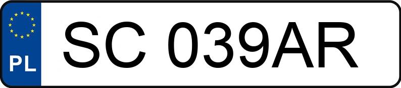 Numer rejestracyjny SC 039AR posiada VOLKSWAGEN GOLF - SC039AR