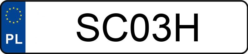 Numer rejestracyjny SC 03H posiada CITROEN 2 CV Charlestone - SC03H