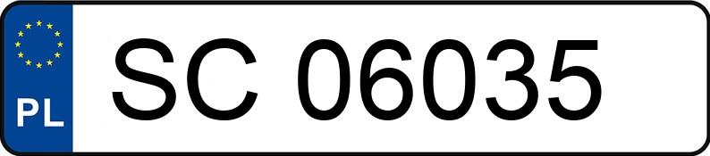 Numer rejestracyjny SC 06035 posiada SUZUKI VITARA - SC06035