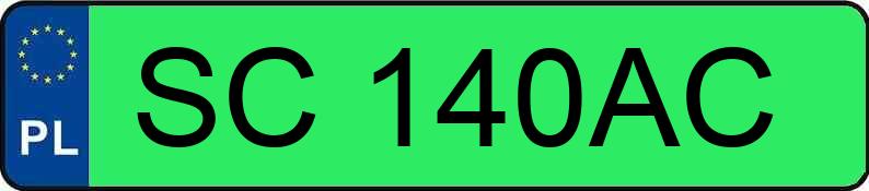 Numer rejestracyjny SC 140AC posiada BMW I I3 - SC140AC